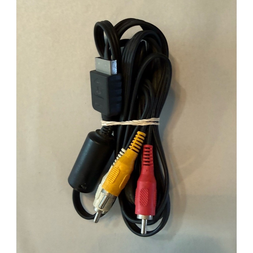 Sony PlayStation Ps1 Ps2 Ps3 - Black AV Cables OEM